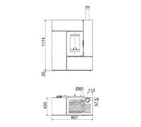 Poêle à granulés MCZ Feel Airmatic 10 UP! M1 Core 10,2 kW Eigene gestaltung