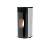 Poêle à granulés MCZ PAD Hydromatic 18 M3 18 kW Hydro céramique lignes blanche