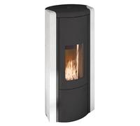 Poêle à granulés Olsberg Arina 3.0 | 6 kW étanche Corps noir, revêtement en céramique blanc neige