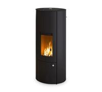 Poêle à granulés Olsberg Inara 3.0 | 6 kW étanche Corps noir, revêtement latéral en acier noir