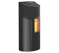 Poêle à granulés Olsberg Levana 3.0 | 6 kW étanche Corps noir, revêtement latéral en acier noir