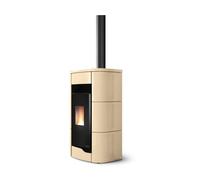 Poêle à granulés Palazzetti Ecofire Anna US 12 kW Revêtement en céramique crème