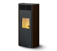 Poêle à granulés Palazzetti Ecofire Clelia TC 13 kW Revêtement en acier Mokka