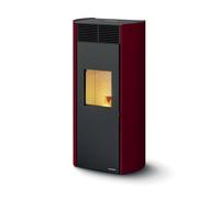 Poêle à granulés Palazzetti Ecofire Clelia TC 9 kW Revêtement en acier rouge/bordeaux