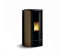 Poêle à granulés Palazzetti Ecofire Jackie Idro N 14 kW Revêtement en acier Mokka