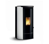 Poêle à granulés Palazzetti Ecofire Jackie Idro N 9 kW Revêtement en acier blanc