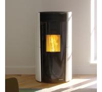 Poêle à granulés Palazzetti Ecofire Lilibet TC 9,3 kW Revêtement céramique blanc mat