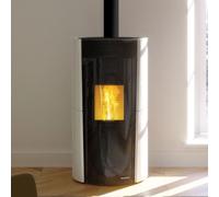 Poêle à granulés Palazzetti Ecofire Lilibet TC US 9,3 kW Revêtement céramique blanc mat