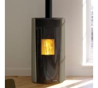 Poêle à granulés Palazzetti Ecofire Lilibet TC US Pro 2 | 9,3 kW Revêtement en céramique café au lait
