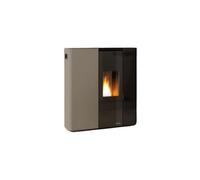 Poêle à granulés Palazzetti Ecofire Scarlet Lux TC 9 kW Verkleidung Stahl Taubengrau