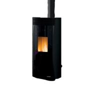 Poêle à granulés Palazzetti Ecofire Vivienne 9 US 9 kW Revêtement en acier noir