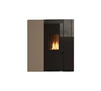 Poêle à granulés Palazzetti Tiffany Luft 13 | 12,7 kW Revêtement en acier café au lait