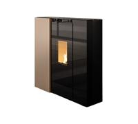 Poêle à granulés Palazzetti Tiffany Luft 13 US 12,7 kW Stahl Caffellatte