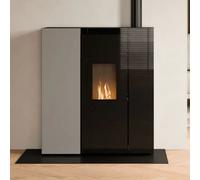 Poêle à granulés Palazzetti Tiffany Luft 13 US 12,7 kW Stahl Taubengrauer