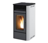 Poêle à granulés RED Camelia Air 8 S2 8 kW Habillage latéral acier blanc
