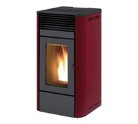 Poêle à granulés RED Camelia Air 8 S2 8 kW Habillage latéral acier bordeaux