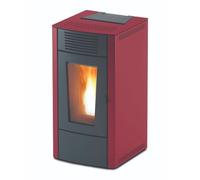 Poêle à granulés RED Dalia Air 6 S1 6,3 kW Habillage latéral acier bordeaux