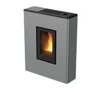 Poêle à granulés RED Hoya Multiair 8 XUP! S1 7,8 kW Habillage acier gris argent