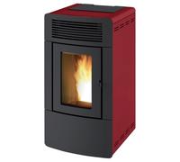 Poêle à granulés RED Loto Hydro 23 S2 22,4 kW Habillage latéral acier bordeaux