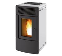 Poêle à granulés RED Malva Multiair 10 S2 10 kW Habillage latéral acier blanc