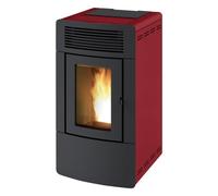 Poêle à granulés RED Malva Multiair 10 S2 10 kW Habillage latéral acier bordeaux