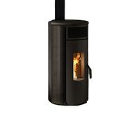 Poêle à granulés Royal Grazia Glass E Air 80 US 8,2 kW Revêtement en verre noir