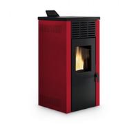 Poêle à granulés Royal Jada 12 | 11,8 kW Revêtement en acier rouge/bordeaux