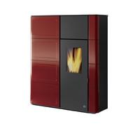 Poêle à granulés Royal Karyn Idro 14 | 14 kW hydro Revêtement en acier rouge/bordeaux