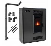 Poêle à granulés THUNDER ARIA-BLACK 11 kW 120 m² réservoir 19 kg Wi-Fi et télécommande
