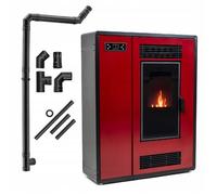 Poêle à granulés THUNDER ARIA-RED 11 kW 120 m² réservoir 19 kg Wi-Fi et télécommande