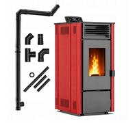 Poêle à granulés THUNDER SOPHIA-RED 9 Kw 85 m² réservoir 16 kg Wi-Fi et télécommande