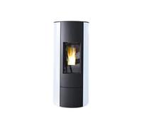 Poêle à granulés Wodtke crazy.nrg air+ 6/8 kW Revêtement latéral en acier blanc, 8 kW
