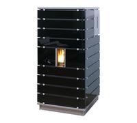 Poêle à granulés Wodtke ivo.tec water+ 8/9/13 kW hydro Décor en verre Noir, 13 kW