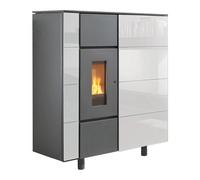 Poêle à granulés Wodtke ixbase air+ 6 kW Avec eReserve, Verre Blanc