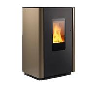 Poêle à granulés Wodtke Jack Water+ 8/10 kW hydro Revêtement latéral en acier Sahara (beige), 10 kW