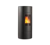 Poêle à granulés Wodtke soleo.nrg H10 air+ 6/8 kW Décor avant, tôle d'acier, noir, 8 kW