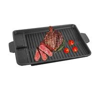 Poêle à gril antiadhésive - Poêles à griller d'extérieur | Poêle à griller portable, 1 pièce ronde avec nervurée, grille de cuisson pour rôtir la viande, le poisson, le steak et pour