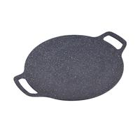 Poêle à Gril Coréenne Antiadhésive à 6 Couches, Plaque de Cuisson Ronde pour Barbecue 38Cm/15,0 Pouces pour la Cuisson Intérieure et Extérieure, Cuisinières électriques à Induction de Gaz de