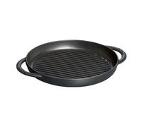 Staub Poêle à griller Pure 1203023 Fonte ronde Ø26 cm Noir mat