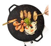 Poêle à griller carrée en fer, plate | Poêle en métal avec revêtement antiadhésif, conduction thermique uniforme adaptée pour les plaques de cuisson électriques à induction, les cuisinières de