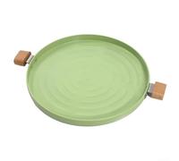 Poêle à griller de camping en alliage d'aluminium de 28 cm sans aluminium pour barbecue, pique-nique, randonnée - Grill rond avec poignées ergonomiques et répartition uniforme de la chaleur 530 g