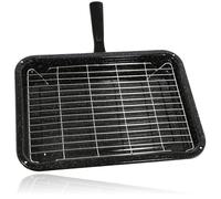 Poêle à griller de taille moyenne avec poignée amovible et insert, dimensions 38x28 cm