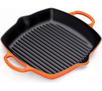 Poêle à griller en fonte carrée profonde avec poignée auxiliaire - Pour tous les types de plaques de cuisson et de fours