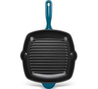 Poêle à griller Fissman, en fonte émaillée, 27 x 27 x 5 cm, bleue
