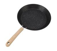 Poêle à griller - HILILAND - Ronde - Antiadhésive - Fer - Compatible tous feux