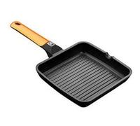 BRA Poêle gril Efficient Orange 28 cm – Fonte d'aluminium, Antiadhésif Platinum Plus sans PFOA