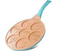 Poêle à induction pour œufs - Revêtement antiadhésif - 1 pièce - Bleu - 26 cm