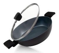 Poêle à mijoter Be Living Delight avec couvercle – Ø 28 cm, sauteuse, bords hauts, revêtement céramique antiadhésif, compatible induction, sans PTFE ni , noir