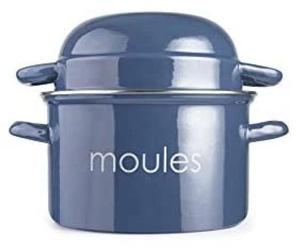 Poêle à moussée de 18 cm, en acier émaillé, couleur pétrole, compatible induction