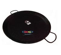 Plat à paëlla - LA VALENCIANA - 60 cm - Acier poli - Émaillé - Noir